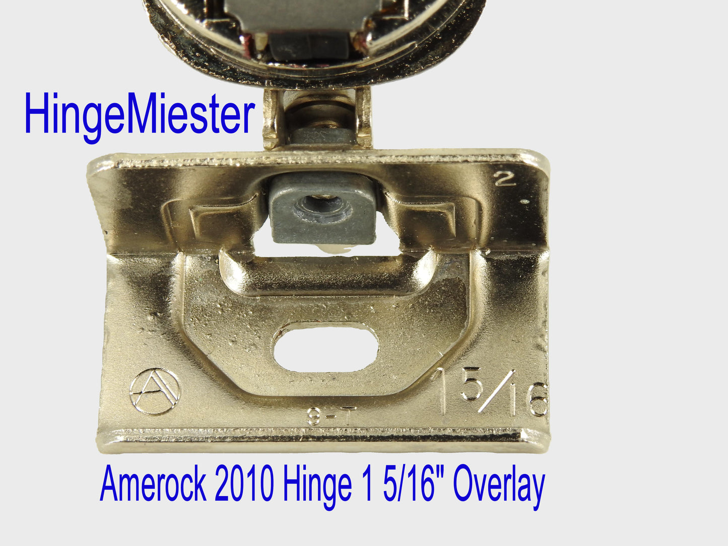 Amerock 2010 Hinge with 1 5/16" Base Plate - Nickel Finish - 48mm Drilling