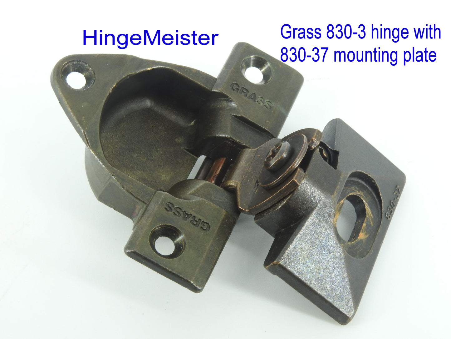 Grass 830 3 Screw hole Hinge with 830-37 bronze  - Refurbished Complete