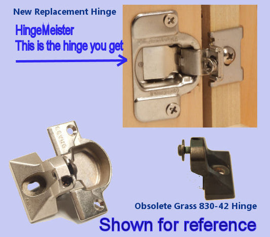 Grass 830-42 Replacement Hinge - Sold in Pairs -Direct fit Replacement  - NEW - Easy Install