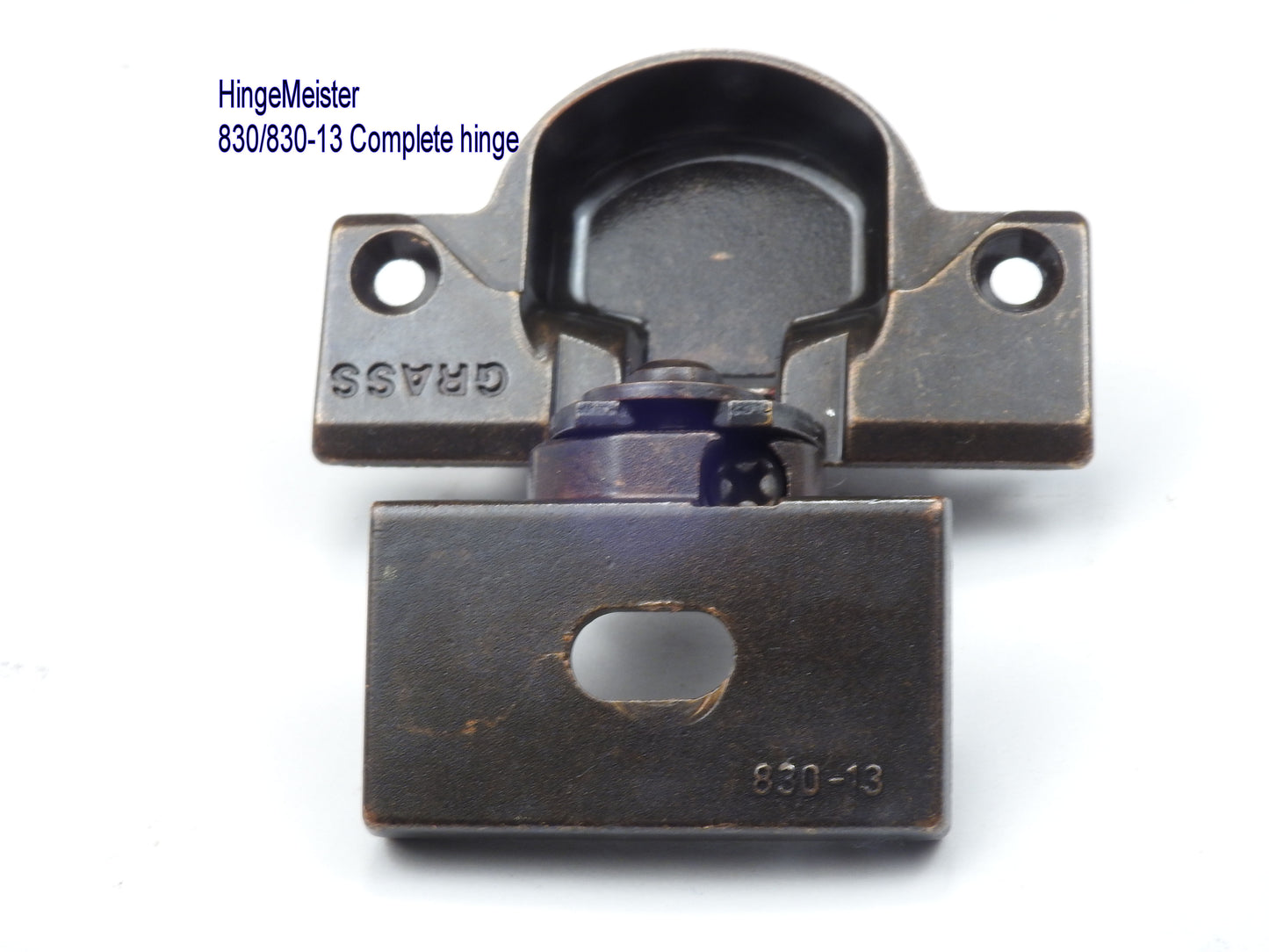 Grass 830-13 Bronze Hinge and mounting plate - Complete Hinge - Refurbished