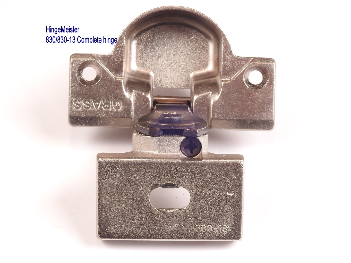 Grass 830-13 Nickel Hinge and mounting plate - Complete Hinge - Refurbished