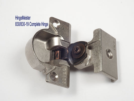 Grass 830-19 Nickel Hinge and mounting plate - A replacement for 830-40 hinge