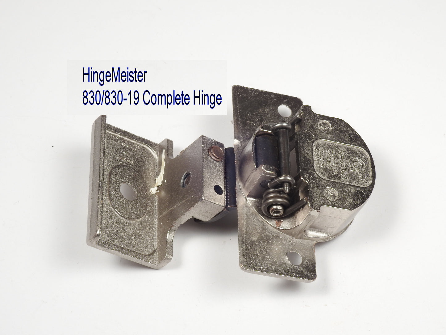 Grass 830-19 Nickel Hinge and mounting plate - Complete Hinge - Refurbished
