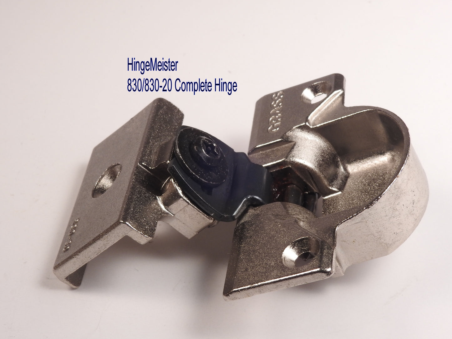 Grass 830-20 Nickel Hinge and mounting plate - Complete Hinge - Refurbished