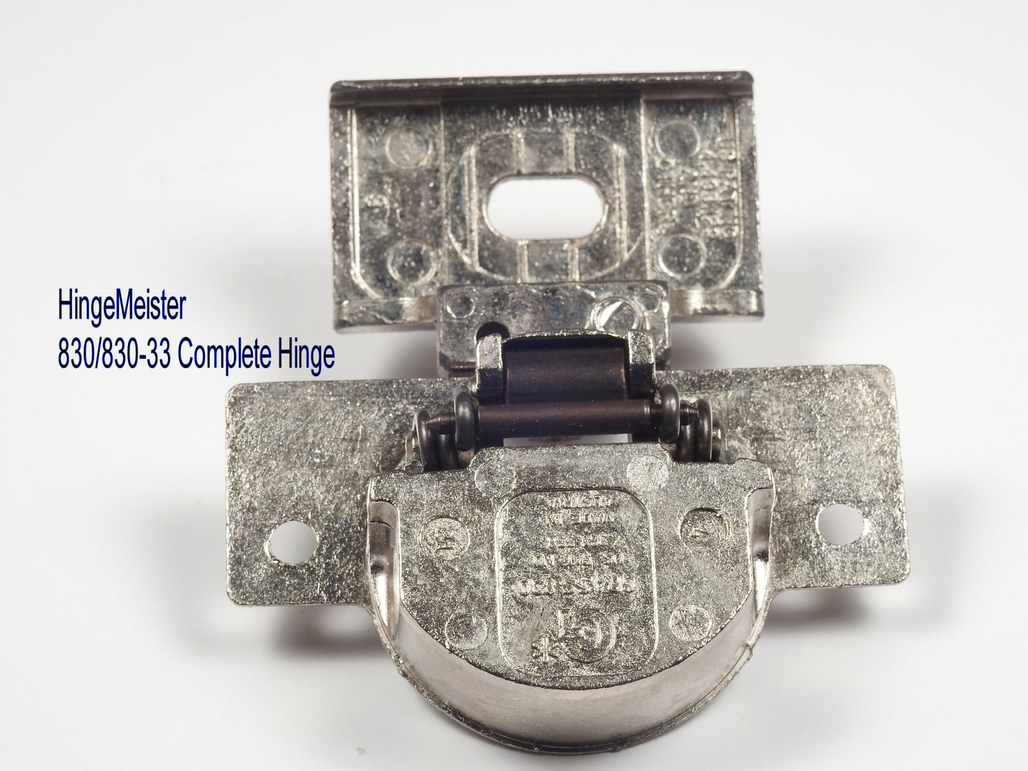 Grass 830-33 Nickel Hinge and mounting plate - Complete Hinge - Refurbished