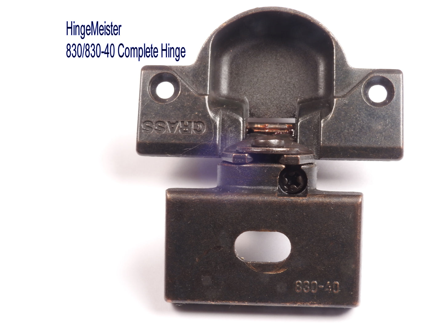 Grass 830-40 Bronze Hinge and mounting plate - Complete Hinge - Refurbished