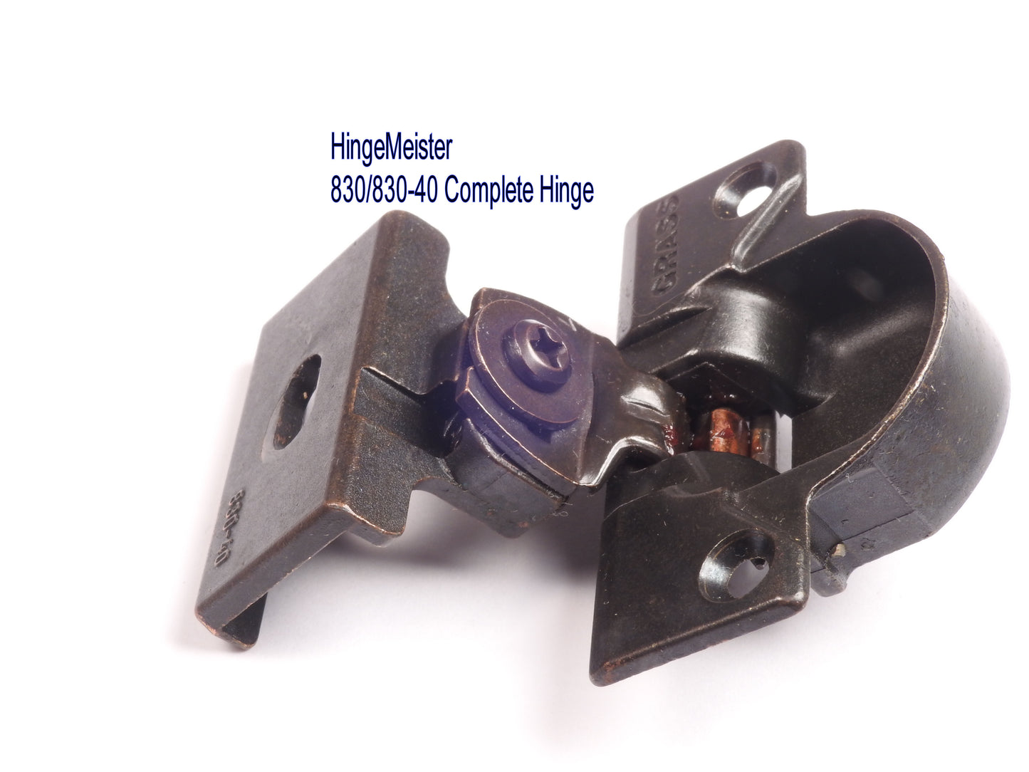 Grass 830-40 Bronze Hinge and mounting plate - Complete Hinge - Refurbished