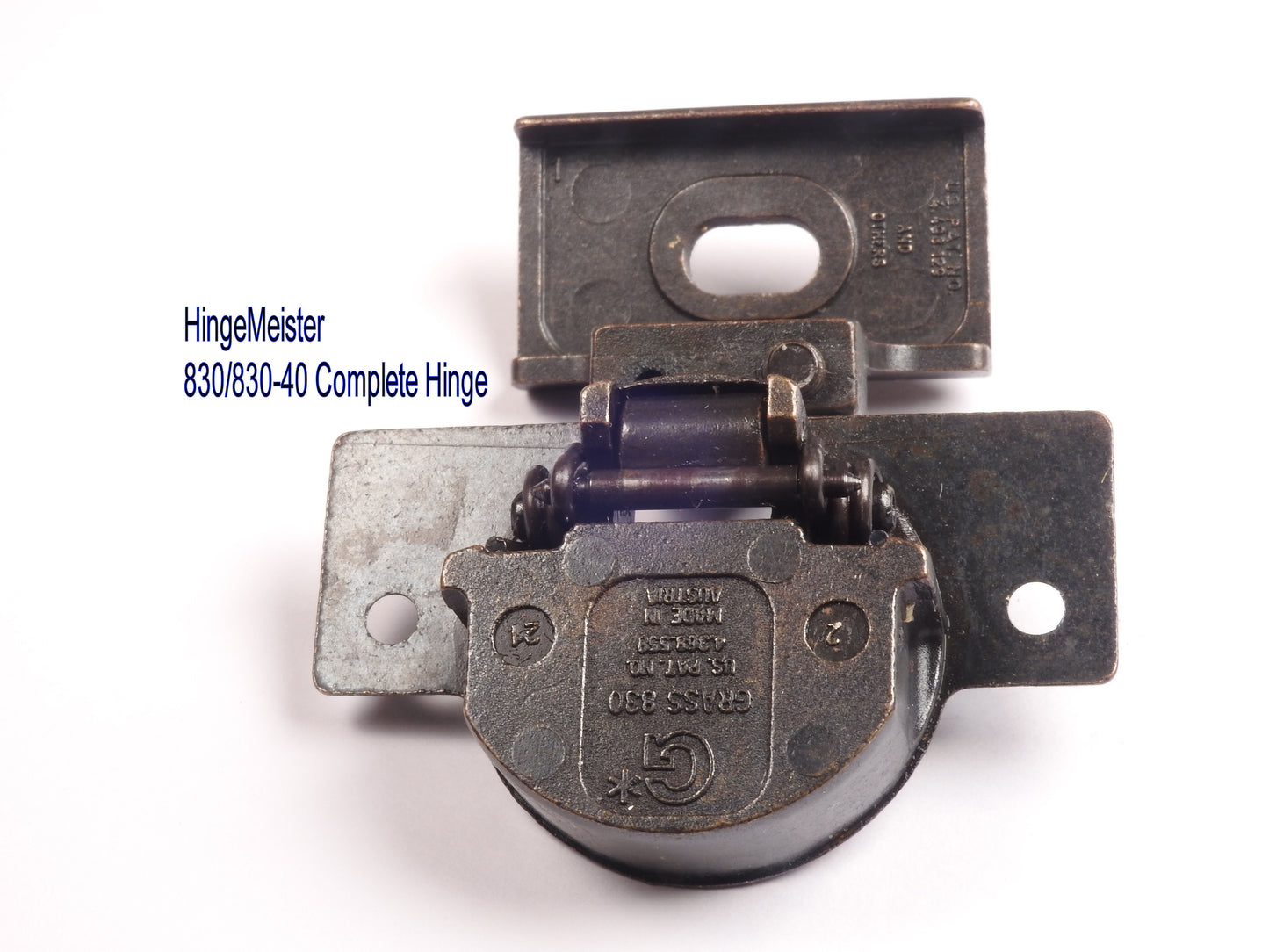 Grass 830-40 Bronze Hinge and mounting plate - Complete Hinge - Refurbished