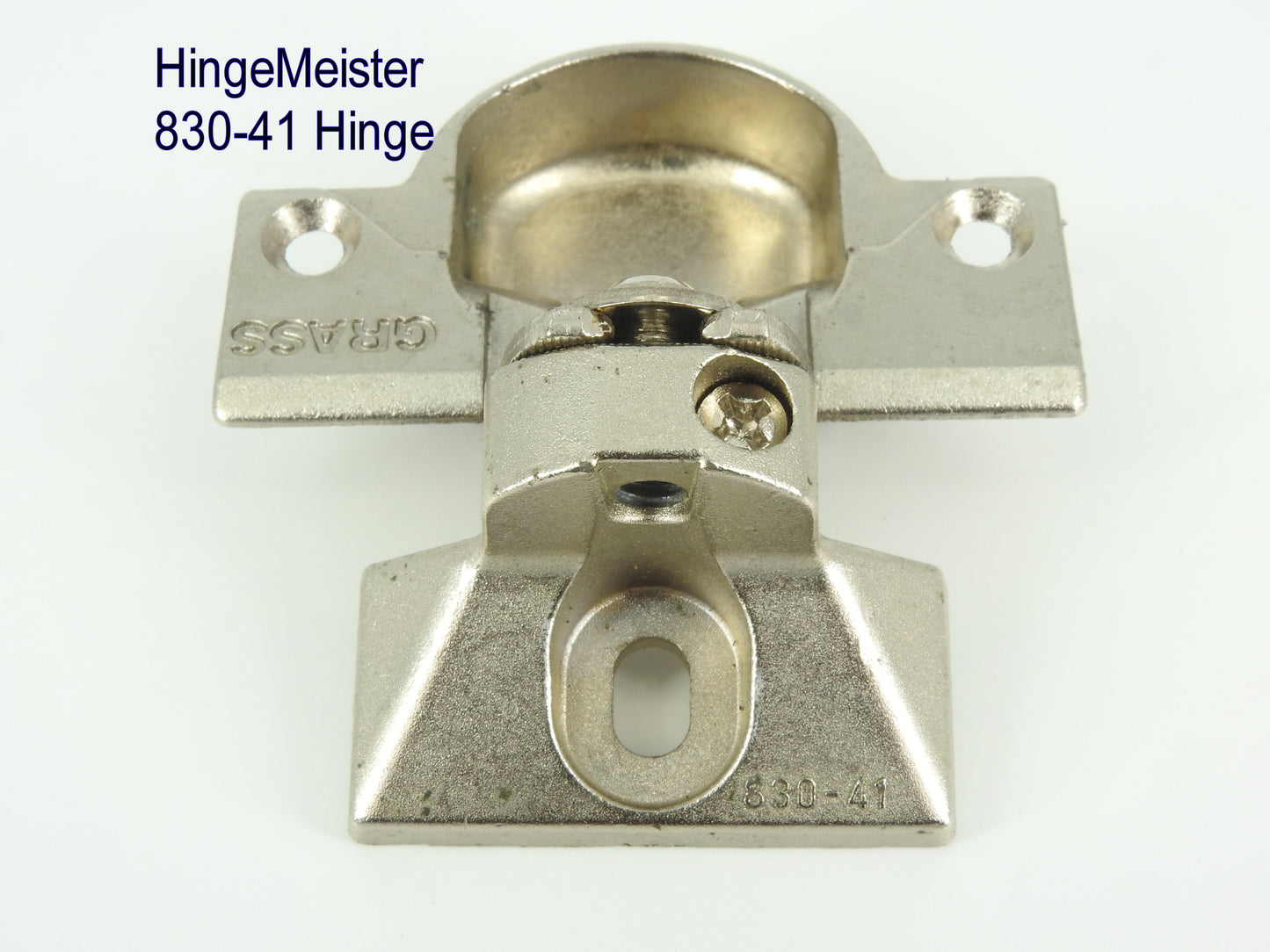 Grass 830-41 Nickel Hinge and mounting plate - Complete Hinge - Refurbished