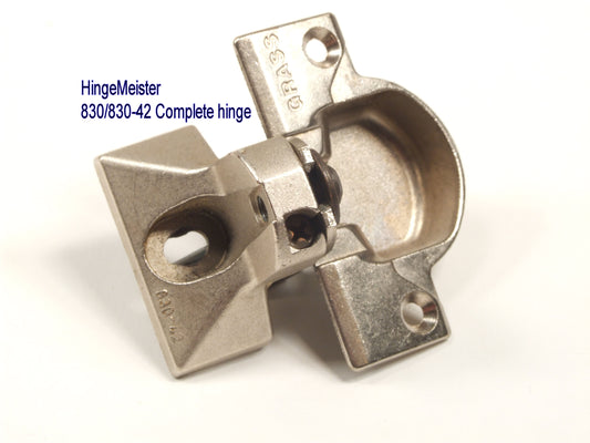 Grass 830-42 Nickel Hinge and mounting plate - Complete Hinge - Refurbished