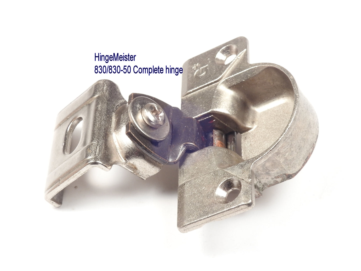 Grass 830-50 Nickel Hinge and Mounting plate - Complete Hinge - Refurbished