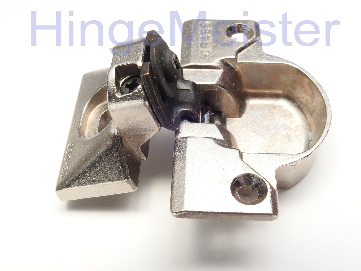 Grass 830-67 Nickel Hinge and mounting plate - Complete Hinge - Refurbished