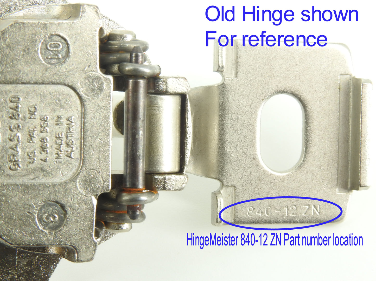 Grass 840-12 ZN Soft Close Replacement hinge - NEW - Sold in Pairs