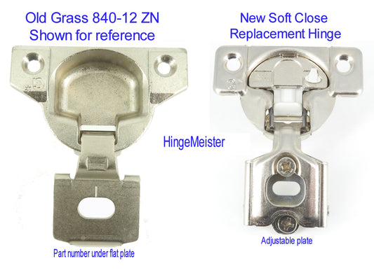 Grass 840-12 ZN Soft Close Replacement hinge - NEW - Sold in Pairs