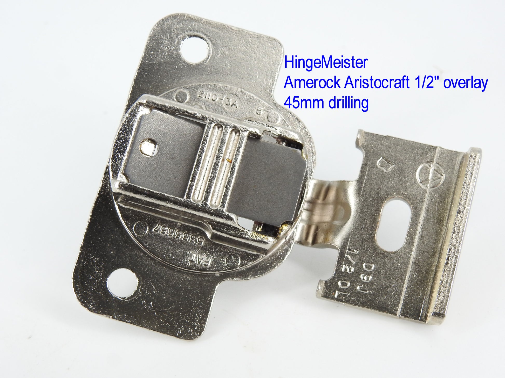 Amerock Aristocraft 2110-3A hinge 45mm drilling 1/2" overlay