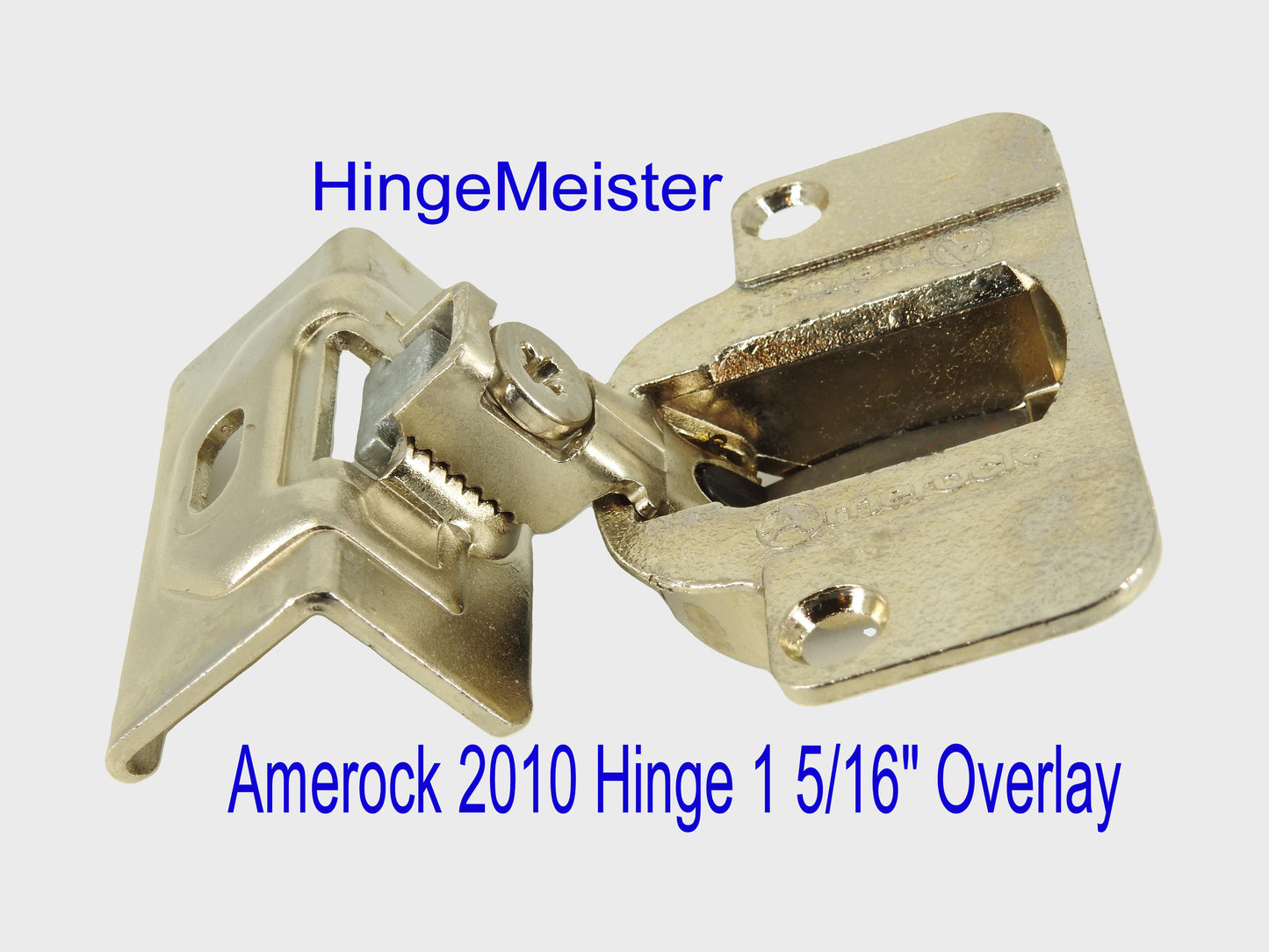 Amerock 2010 Hinge with 1 5/16" Base Plate - Nickel Finish - 48mm Drilling