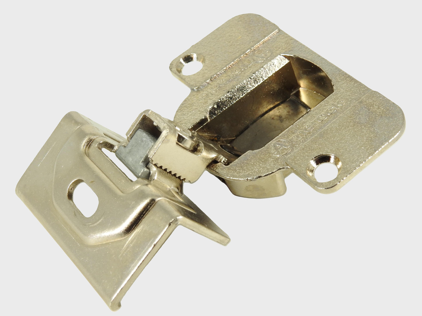 Amerock 2010 Hinge with 1 5/16" Base Plate - Nickel Finish - 48mm Drilling