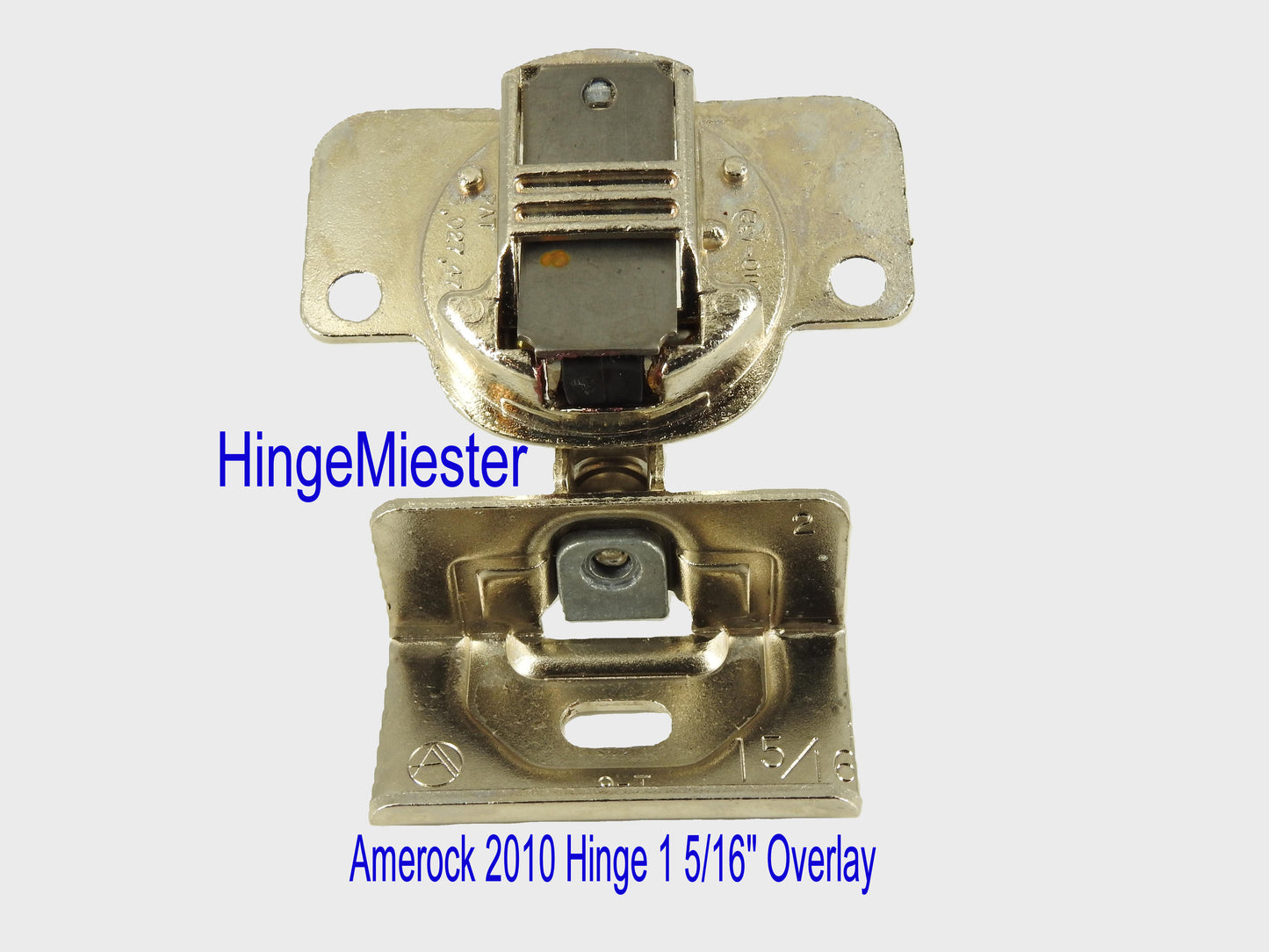 Amerock 2010 Hinge with 1 5/16" Base Plate - Nickel Finish - 48mm Drilling