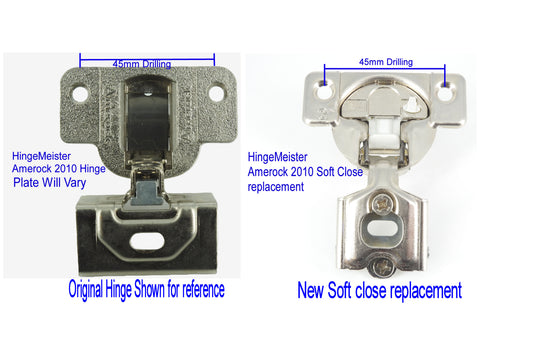 Amerock 2010 Soft Close 45mm drilling Replacement hinge - NEW - Sold in Pairs