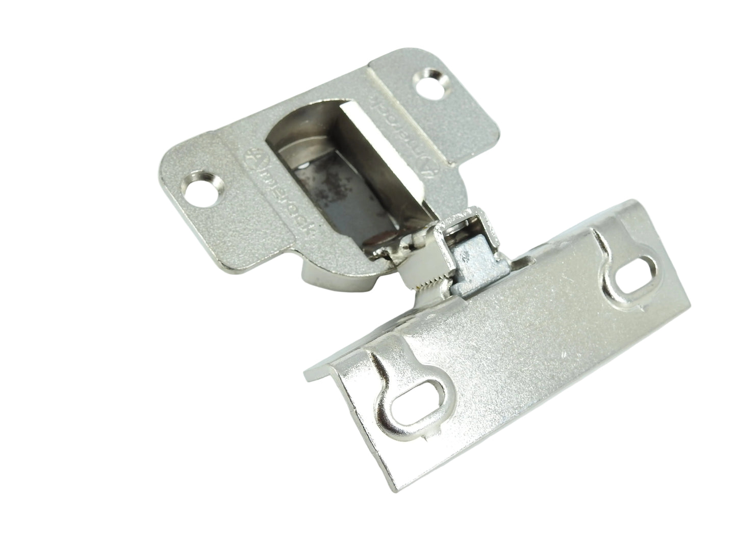 Amerock 2010 Hinge  Nickel Finish with 1 3/8" Base Plate - 45mm Drilling