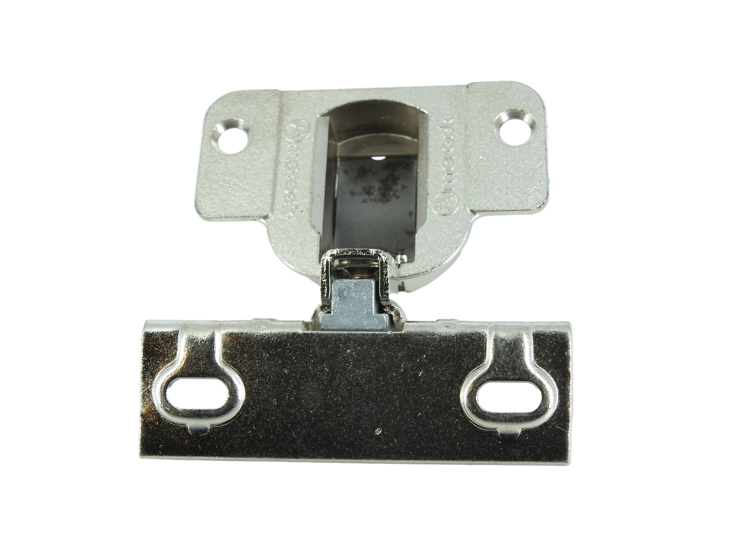 Amerock 2010 Hinge  Nickel Finish with 1 3/8" Base Plate - 45mm Drilling