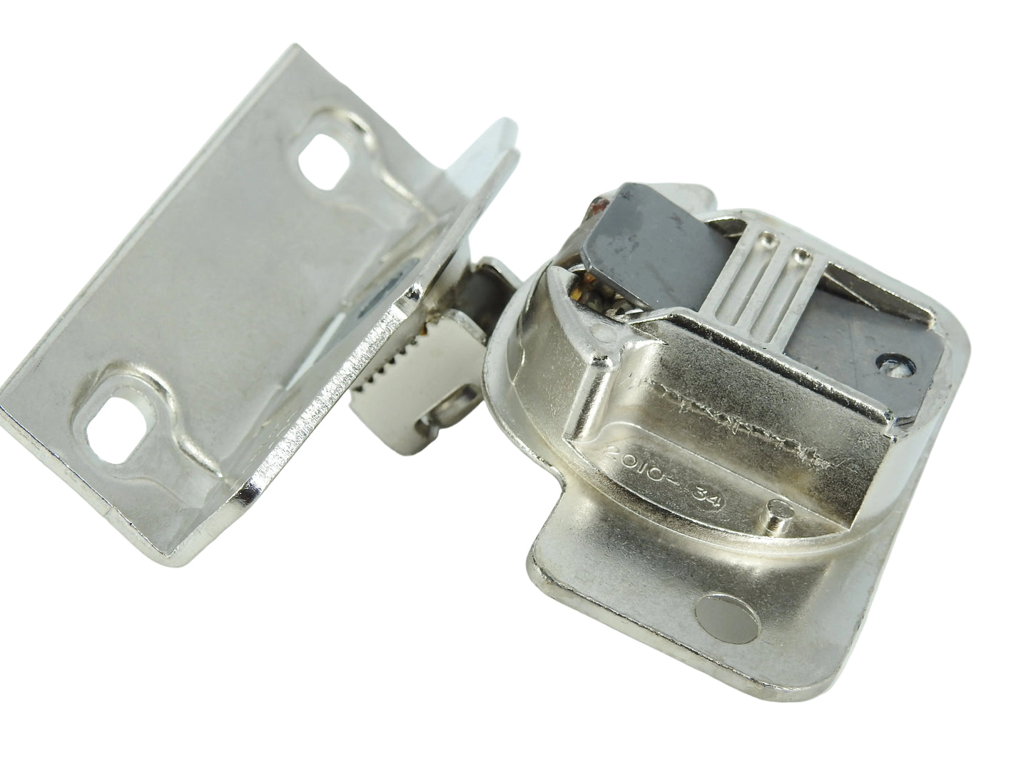 Amerock 2010 Hinge  Nickel Finish with 1 3/8" Base Plate - 45mm Drilling