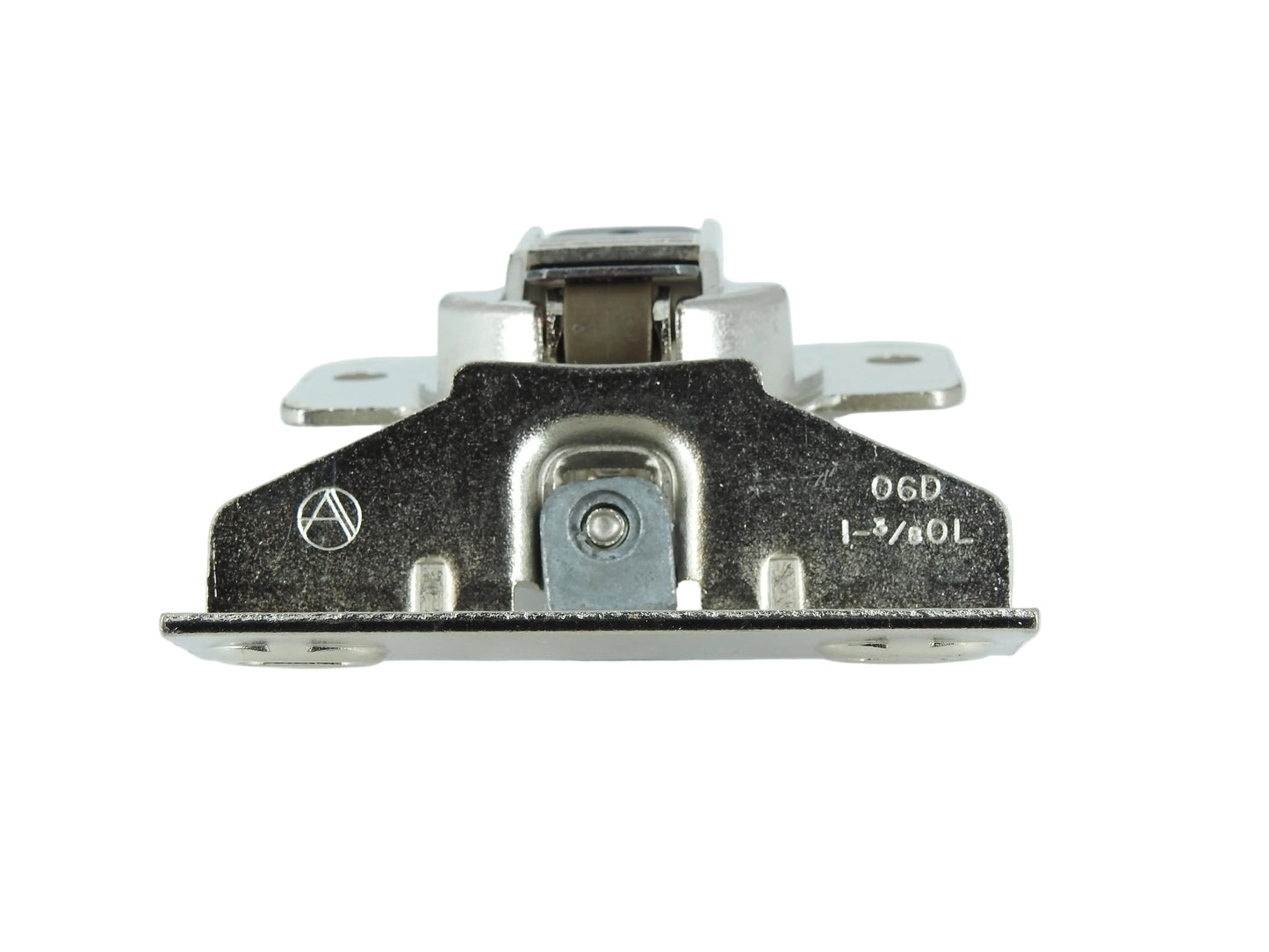 Amerock 2010 Hinge  Nickel Finish with 1 3/8" Base Plate - 45mm Drilling