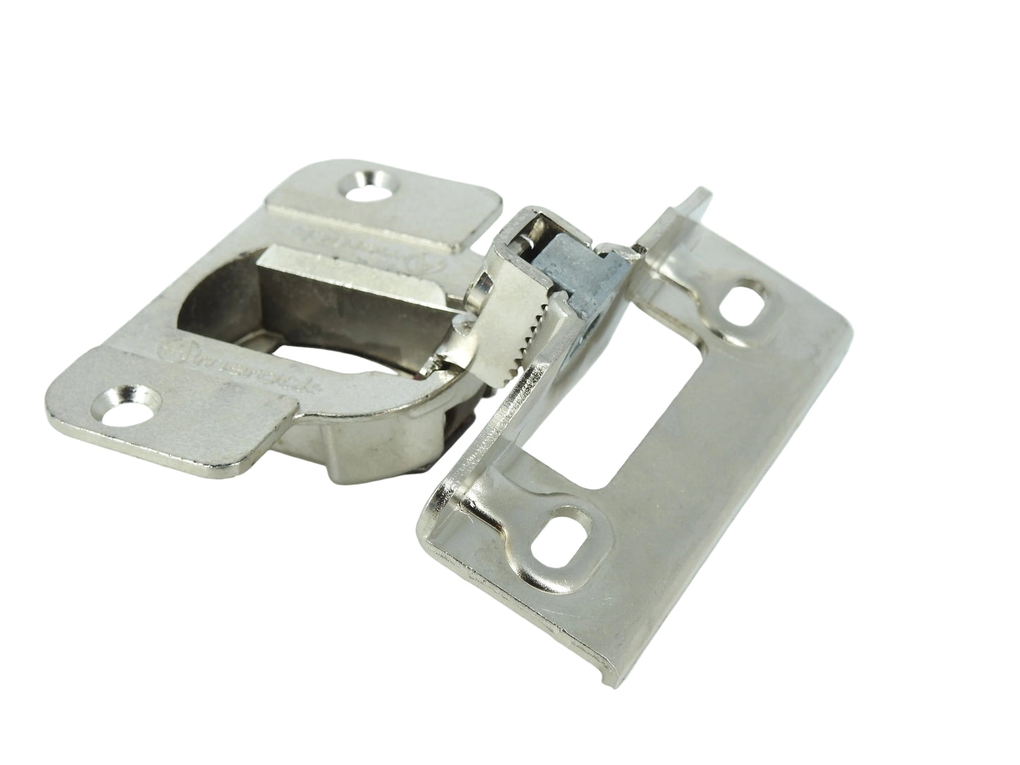 Amerock 2010 Hinge with 3/4" Base Plate - Nickel Finish - 45mm Drilling