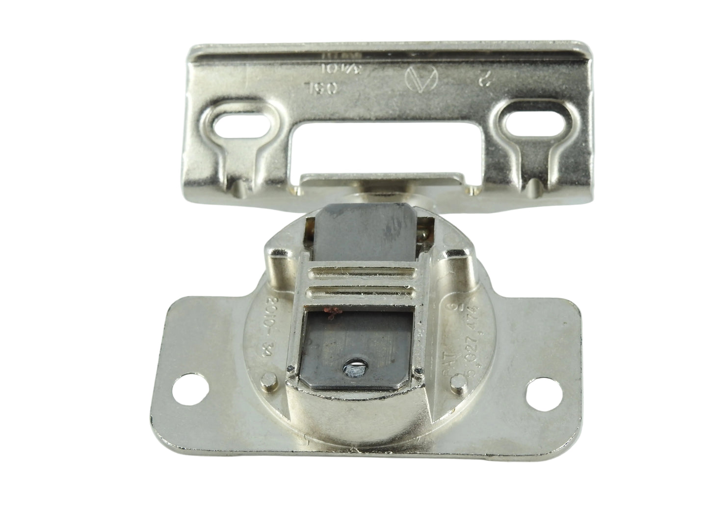 Amerock 2010 Hinge with 3/4" Base Plate - Nickel Finish - 45mm Drilling