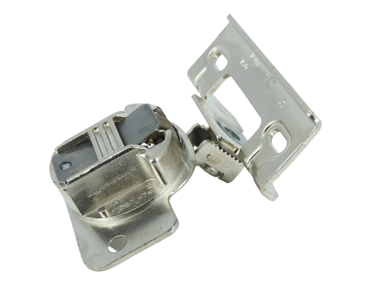 Amerock 2010 Hinge with 3/4" Base Plate - Nickel Finish - 45mm Drilling