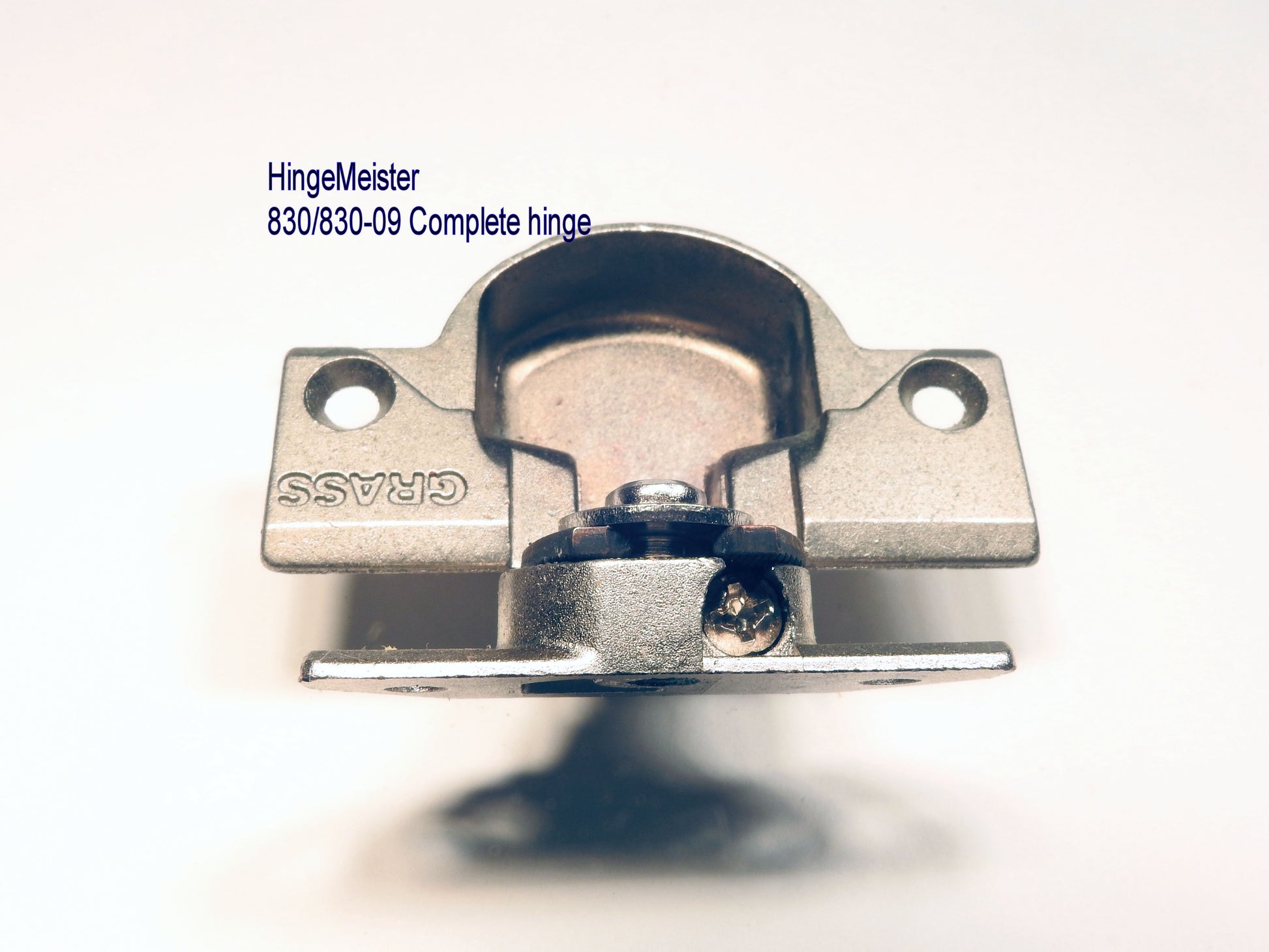 Grass 830-09 hinge  Hingemeister 830 hinge cup in the Nickel finish
