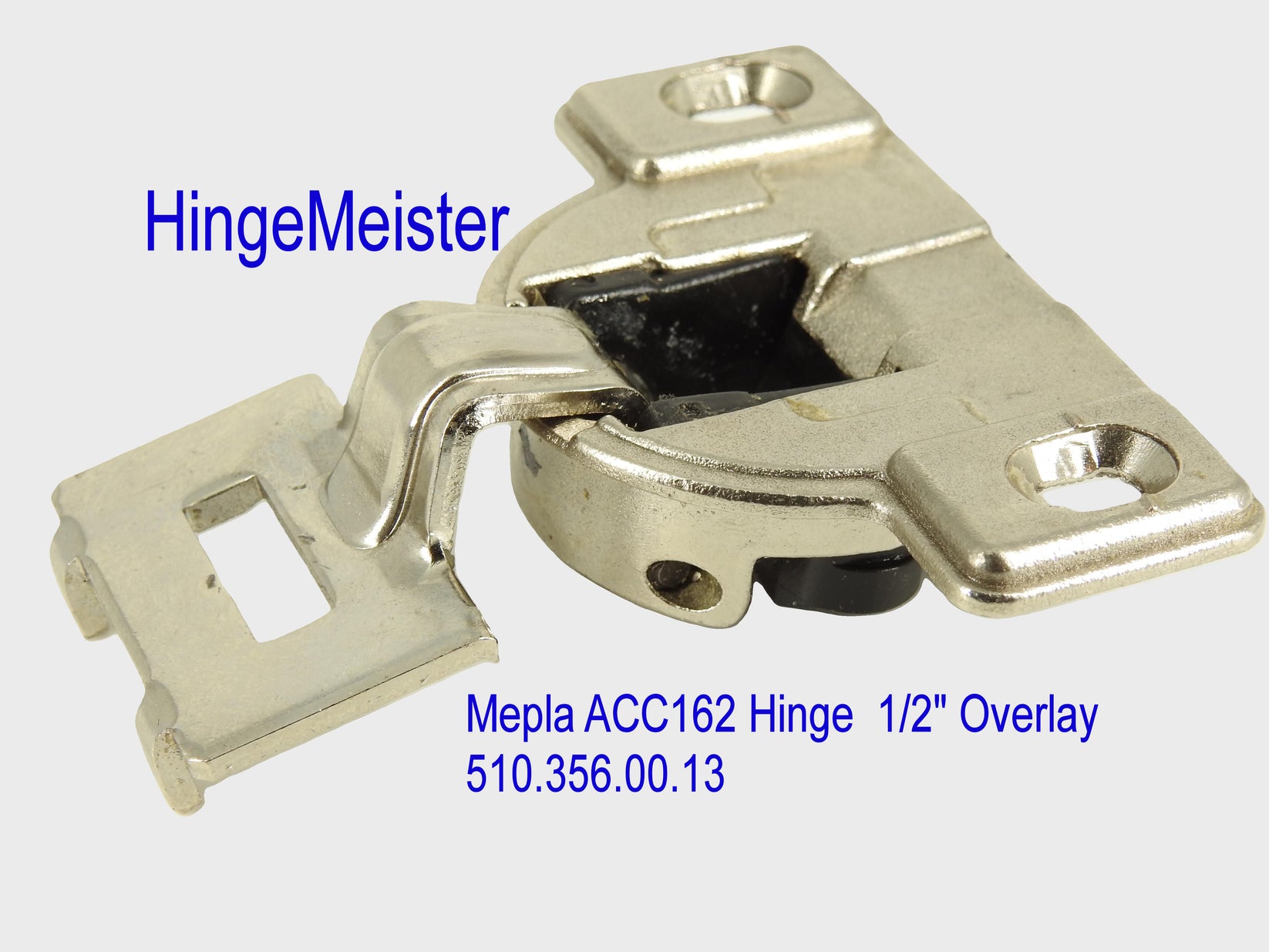 Mepla Hinge 698.256.50.00 1/2" Overlay 510.356.00.13 plate Strai