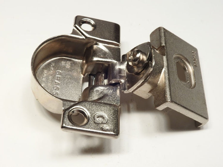 Complete Hinge Grass 850 Nickel Hinge and 83033 mounting plate