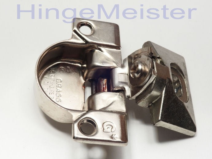 Grass 850 Hinge Cup with the 830-37 Nickel mounting plate - Complete Hinge