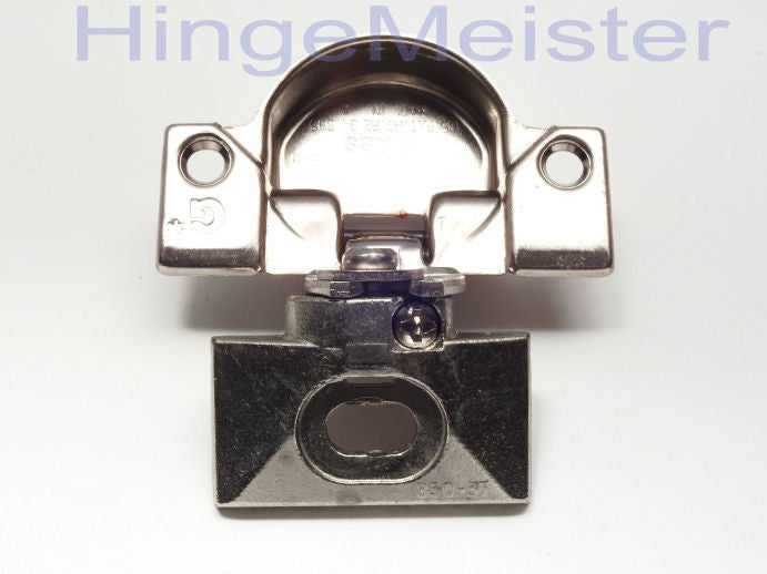 Grass 850 Hinge Cup with the 830-37 Nickel mounting plate - Complete Hinge