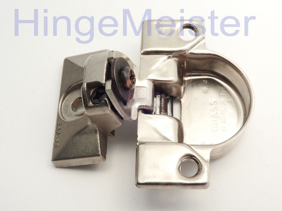 Grass 830-38 Nickel Hinge and mounting plate - Complete Hinge - Refurbished