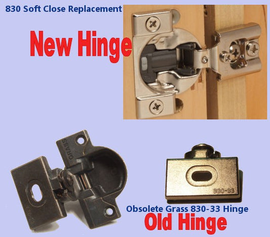 Grass 830-33 Soft Close Replacement Hinges - Sold as PAIRS!