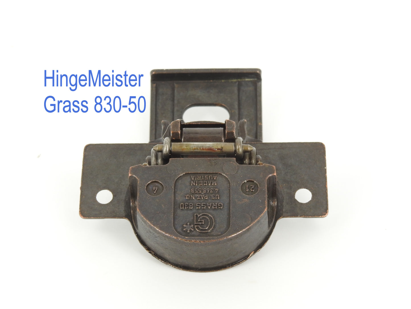 Grass 830-50 Bronze Hinge and mounting plate - Complete Hinge - Refurbished