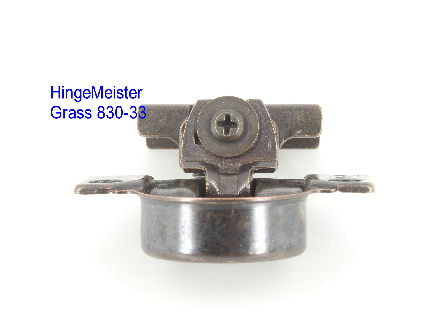 Grass 850 Hinge Cup with the  830-33 Bronze mounting plate - Complete Hinge