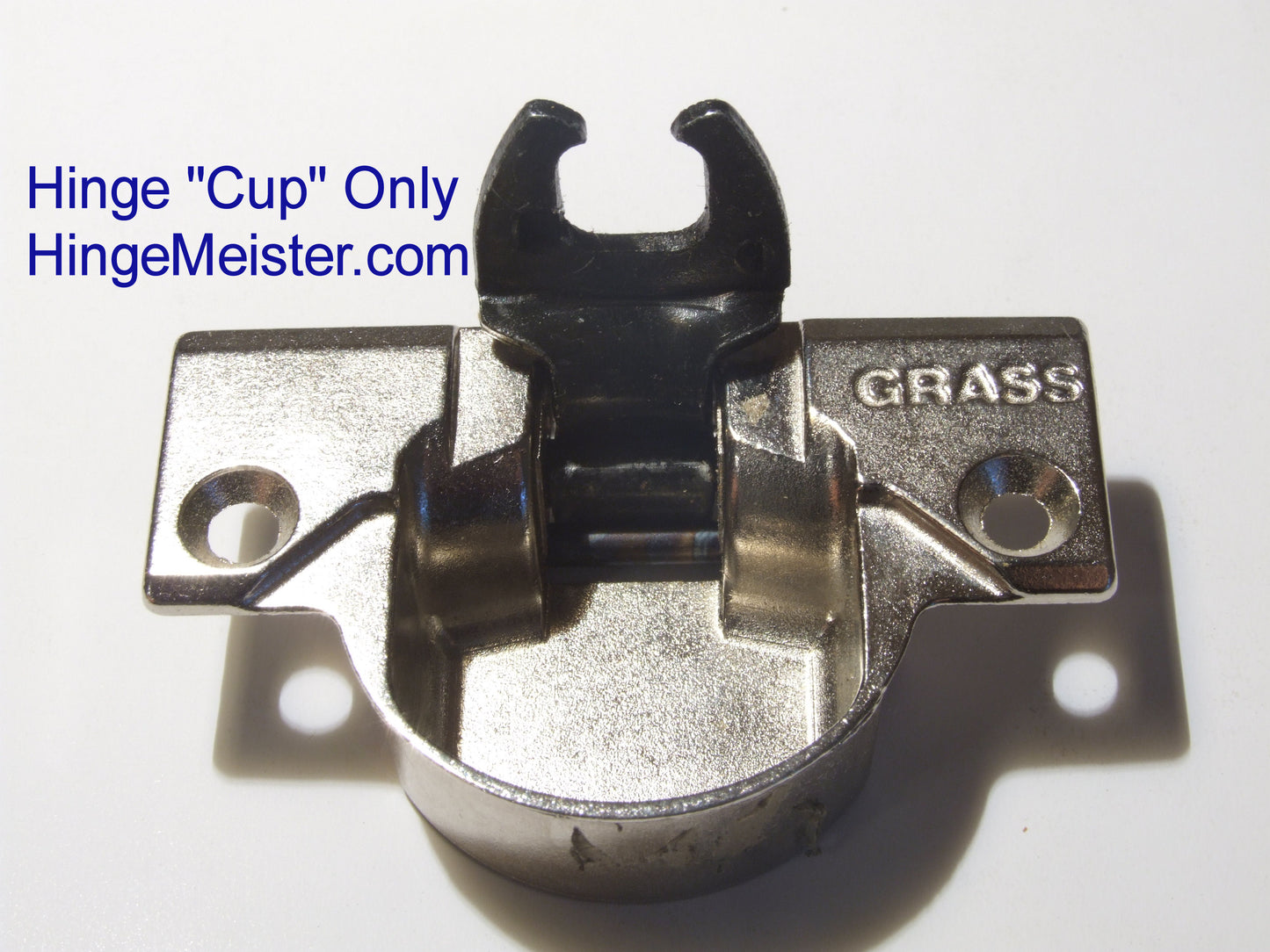 Grass 830 hinge cup in the Nickel finish
