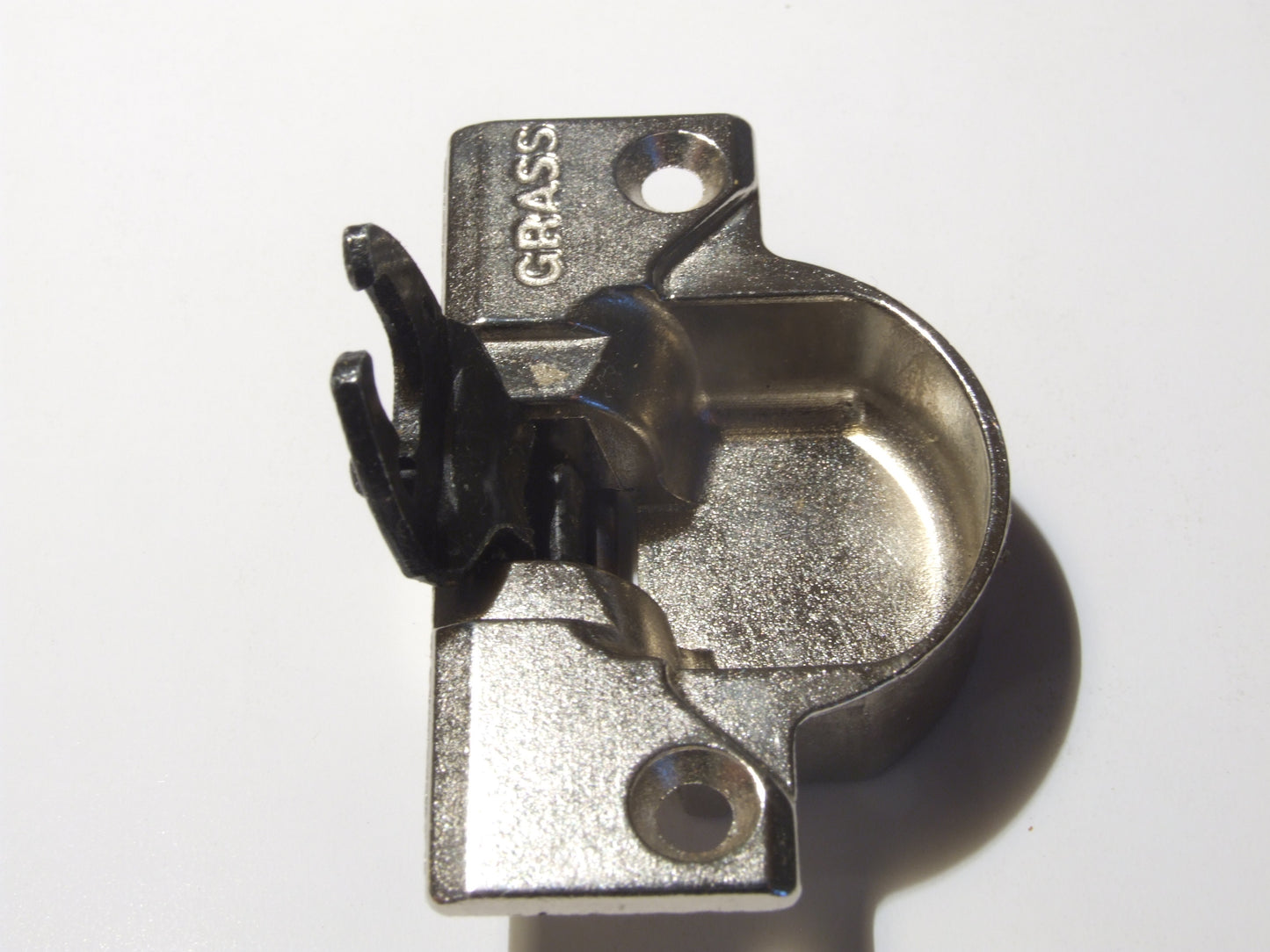 Grass 830 hinge cup in the Nickel finish